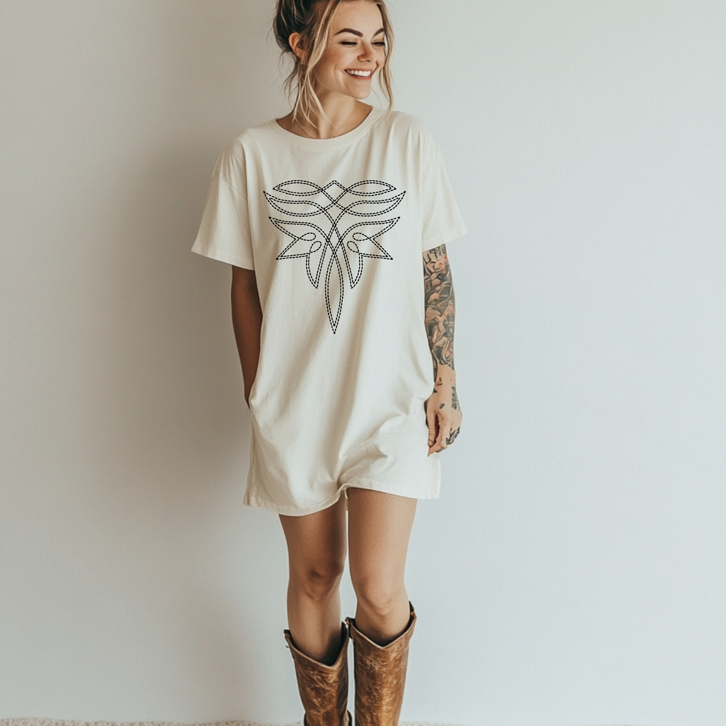 Double Boot Stitch Tee