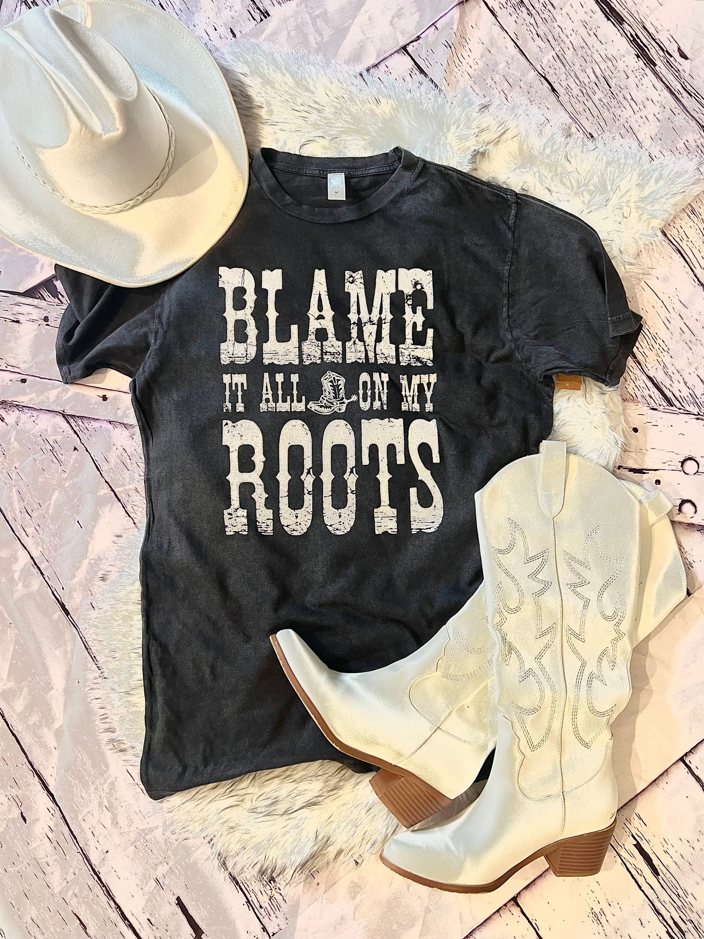 Blame It All On My Roots Vintage Wash Tshirt