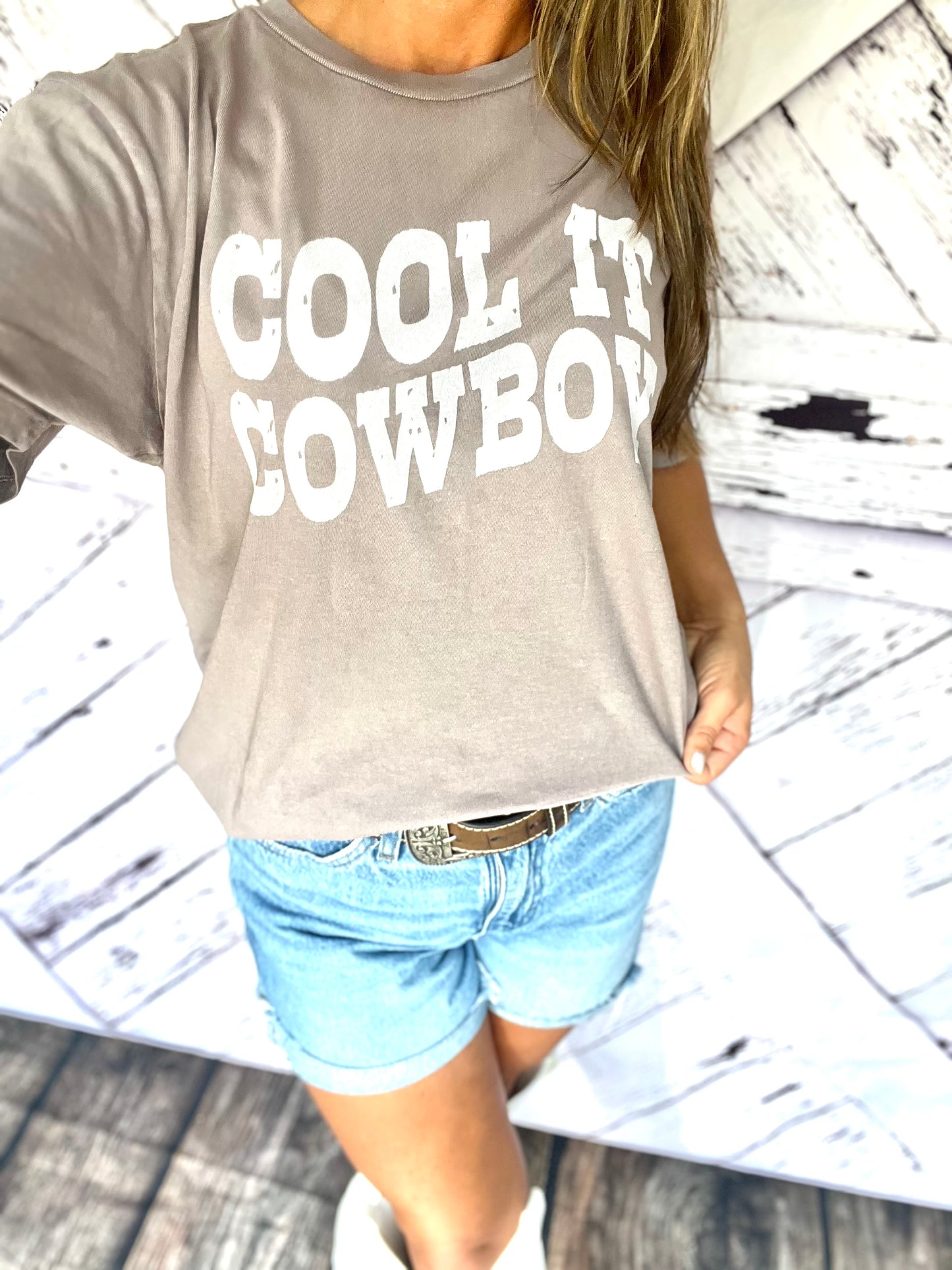 Vintage Wash Zinc Cool It Cowboy