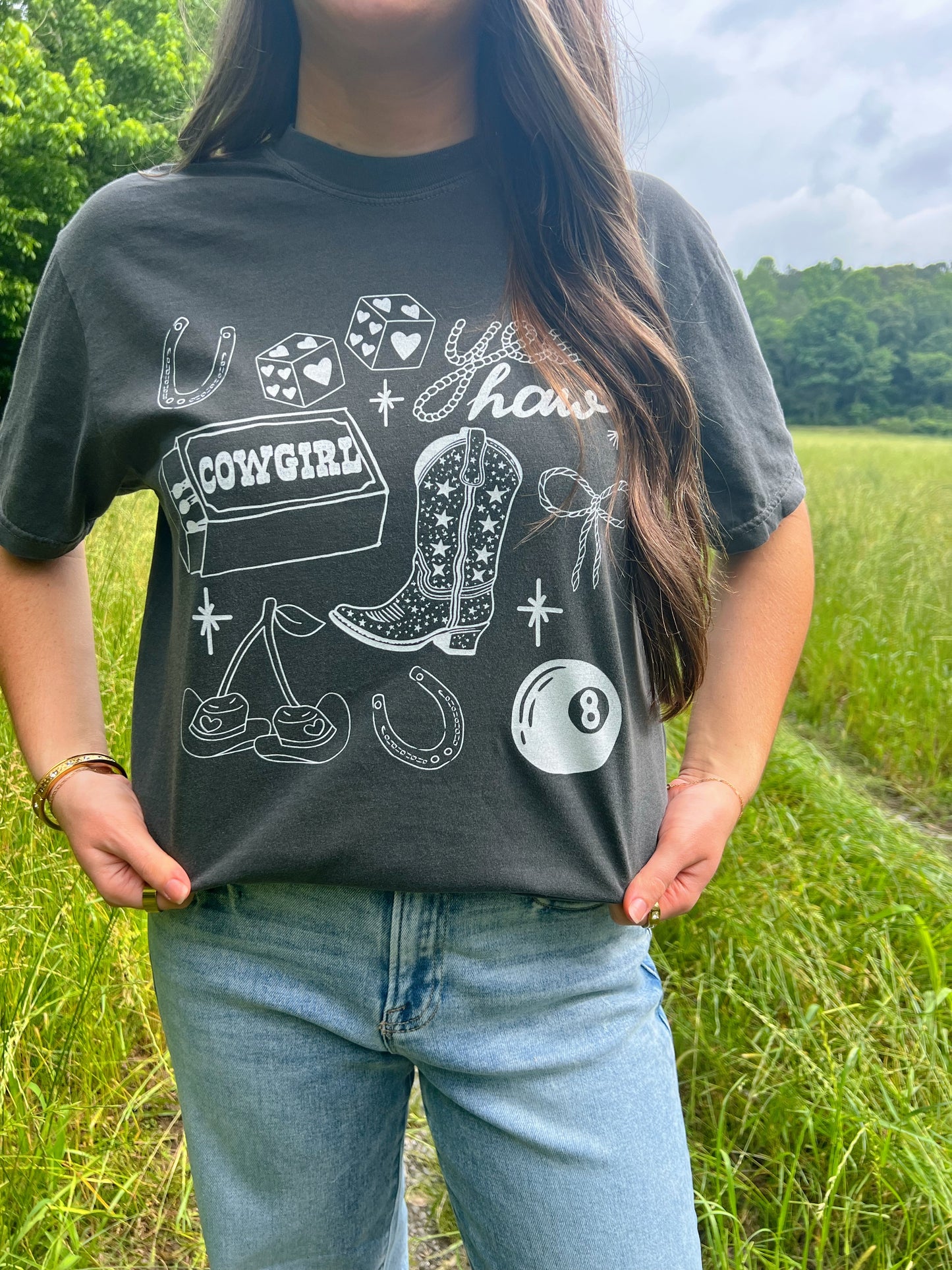 Cowgirl Matchbox Collage Tee