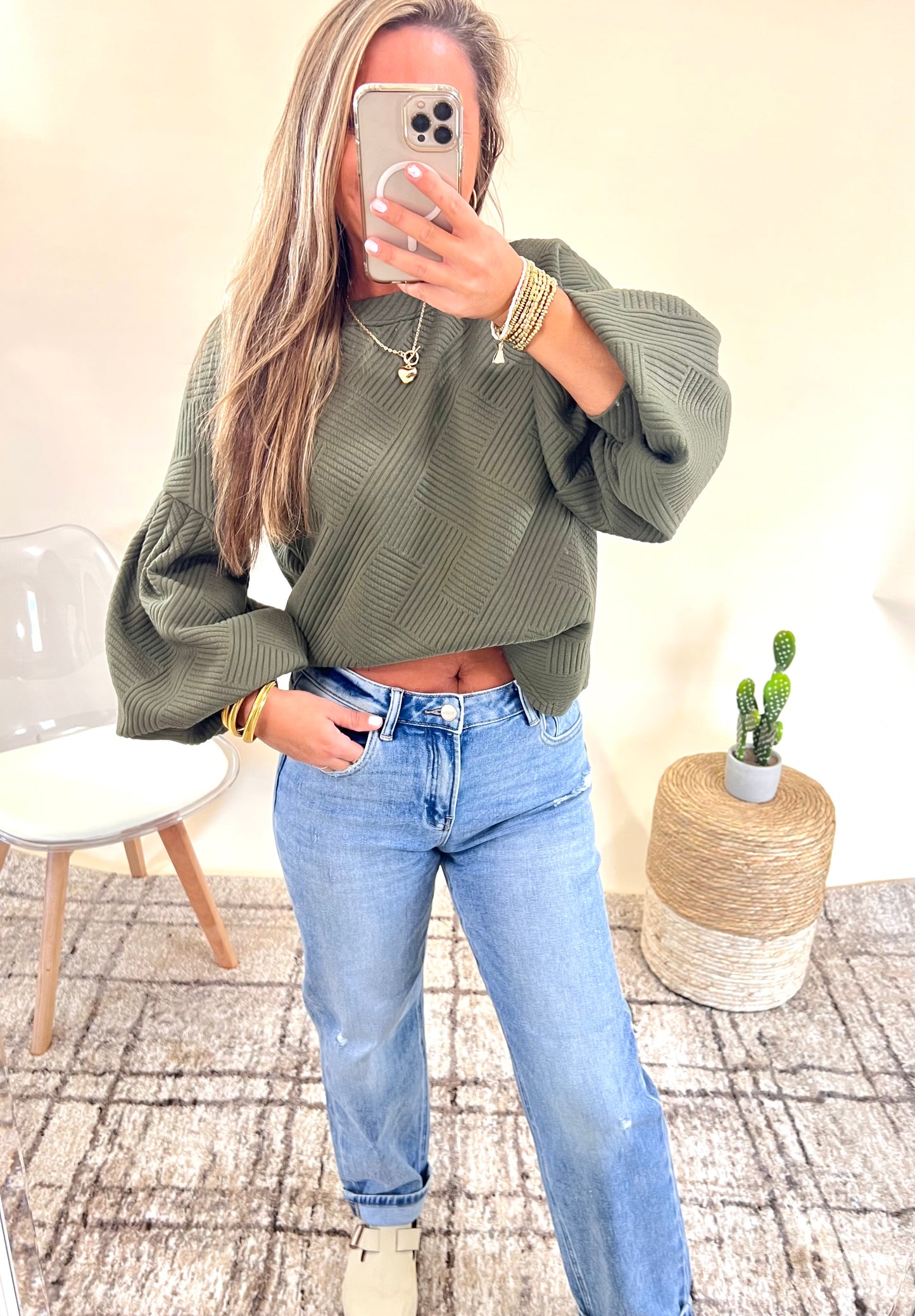 Risen High Rise Ankle Boyfriend Distressed Jeans