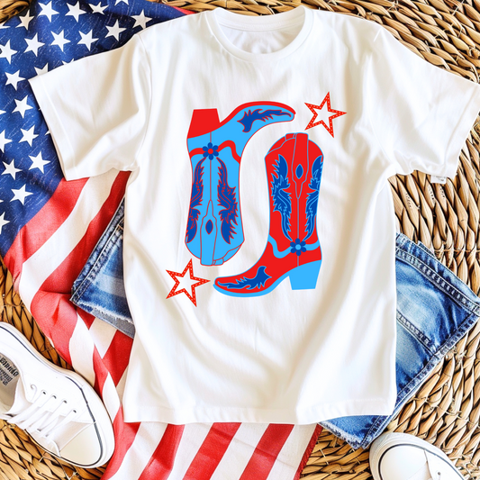 USA Cowgirl Boots Tee