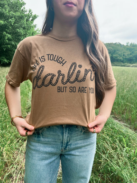 Life Is Tough Western Vintage Wash Tshirt