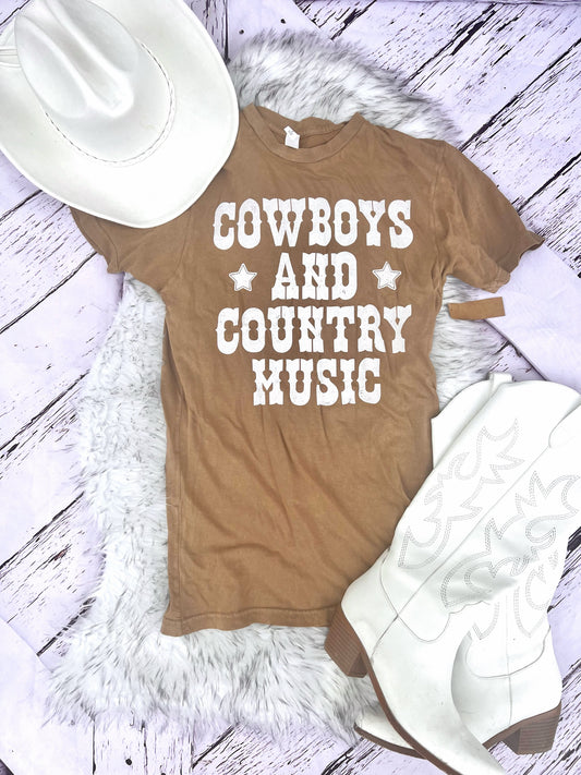 Cowboys and Country Music Vintage Wash Tee