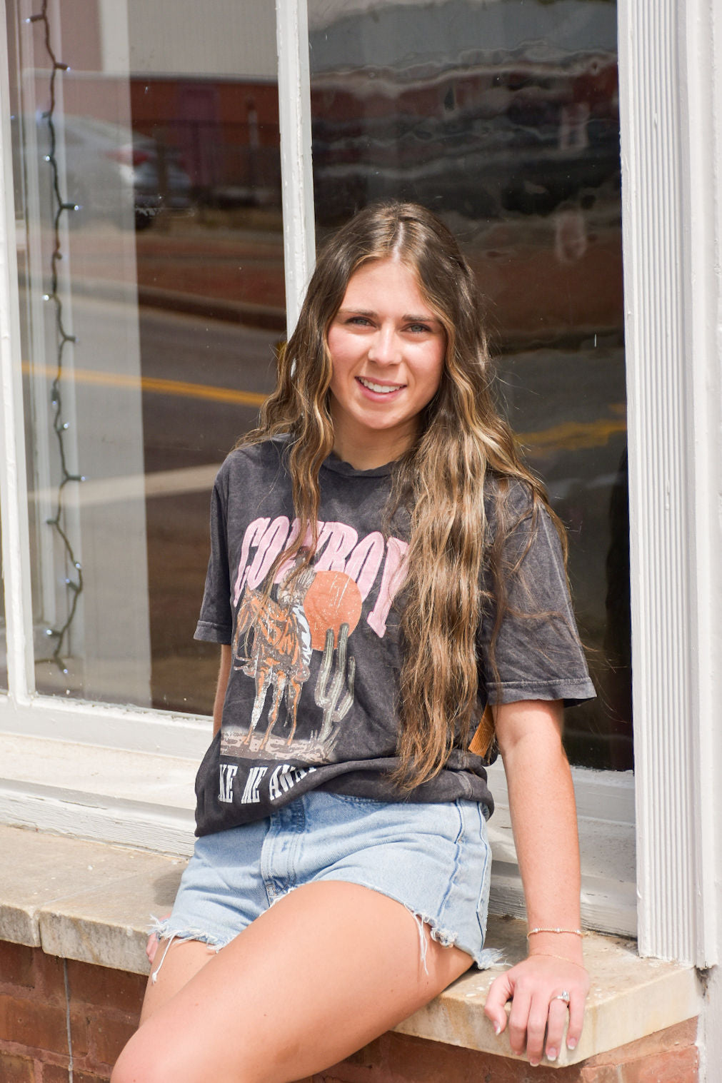 Cowboy Take Me Away Vintage Wash Tee