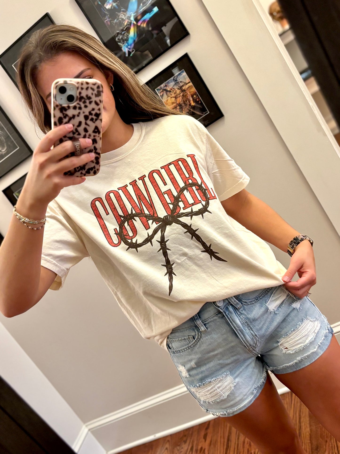 Cowgirl Thorns Ivory Tee