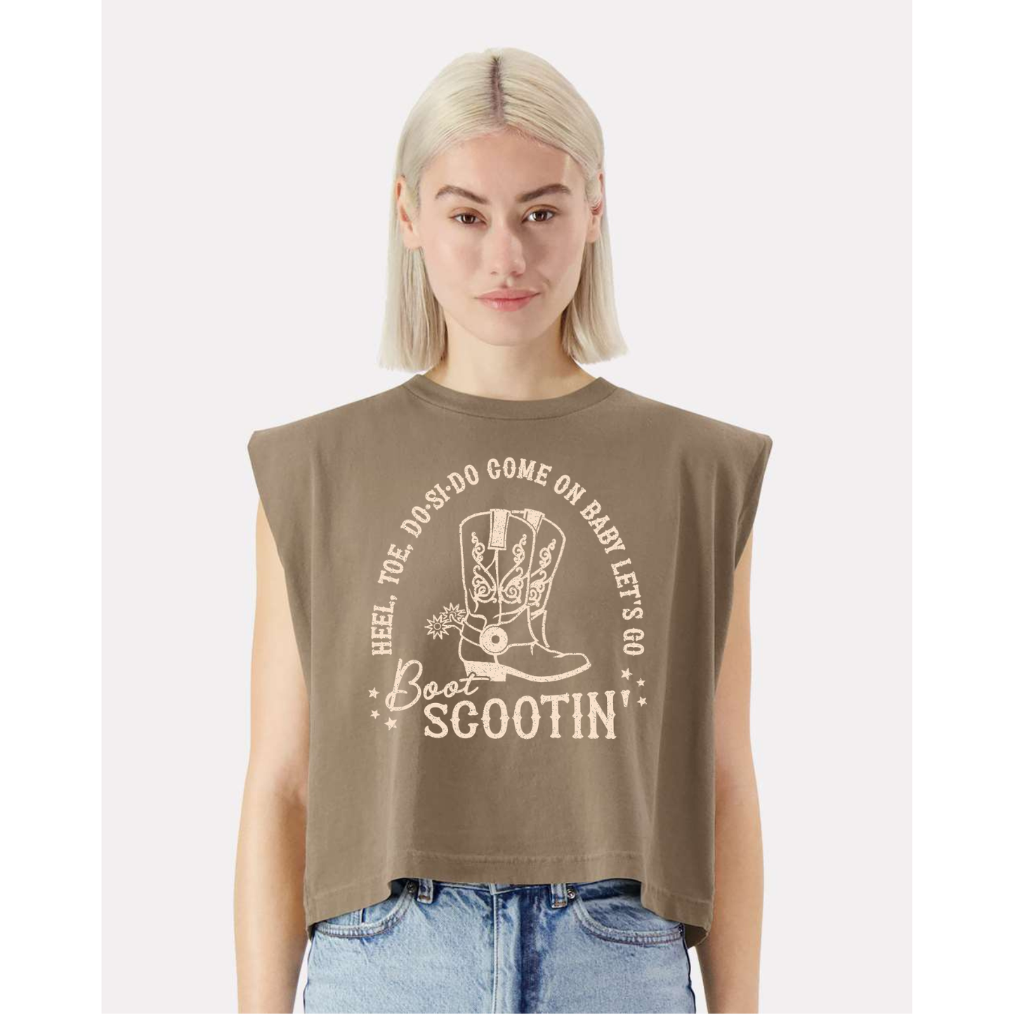 Heel Toe Boot Scootin Muscle Tank
